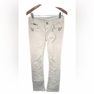 Rhinestone Jeans White Bootcut Jeans Size Studded Rhinestone Pockets cowgirl